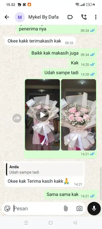 Testimonial Papan buket bunga KOLAKA UTARA