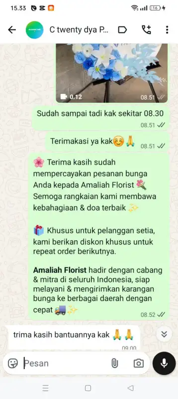 Testimonial krans bunga KOLAKA UTARA
